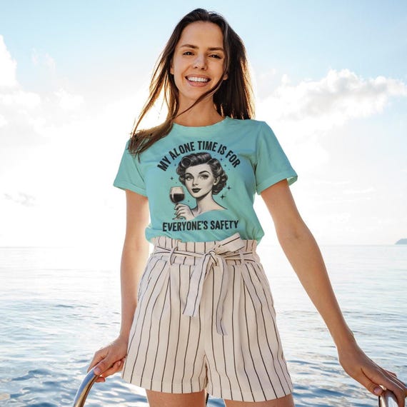 Comfort Colors Wine Lover T-Shirt: Funny Introvert Mom Tee