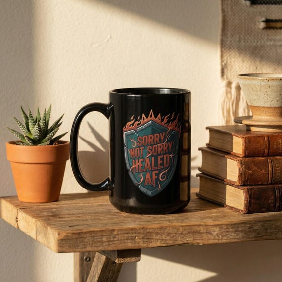 Healed AF Coffee Mug – Funny Sarcastic Therapy Gift