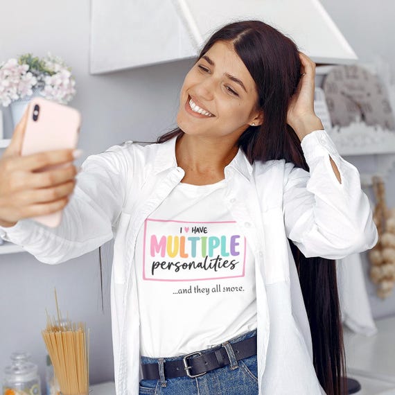 Funny Multiple Personalities Snore Unisex T-Shirt  Quirky Statement Tee, Sleep Humor Shirt,