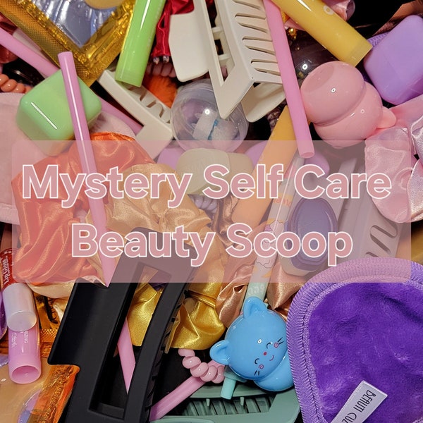 Beauty scoop/self care scoop. 5, 10, or 15 piece. Fun gift, beauty, self care, women's gift idea, mystery box, makeup, self care.