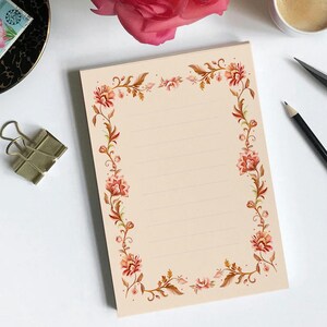 Papel de Carta Digital floral para impressão "36" + envelope decorado | Download instantâneo | 13,5x18cm Pintado a mão em aquarela + die cut