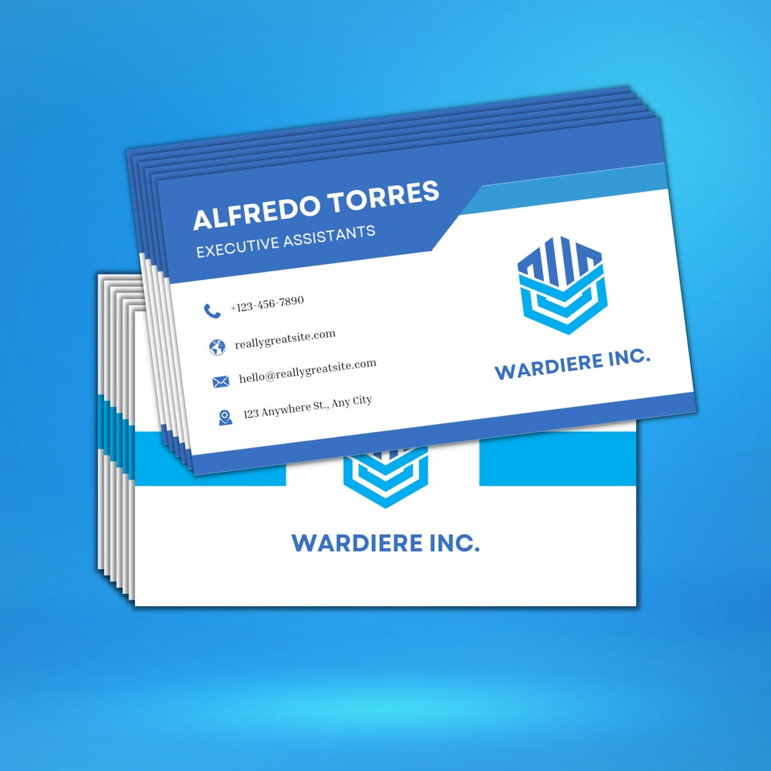 Business Card Printable Business Card Template Editable Template