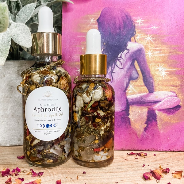 Aphrodite Anointing, Devotion, Ritual, and Spell Oil ~ Honoring Aphrodite ~ Aphrodite Altar Oil ~ Aphrodite Devotional Oil ~ Goddess Oil