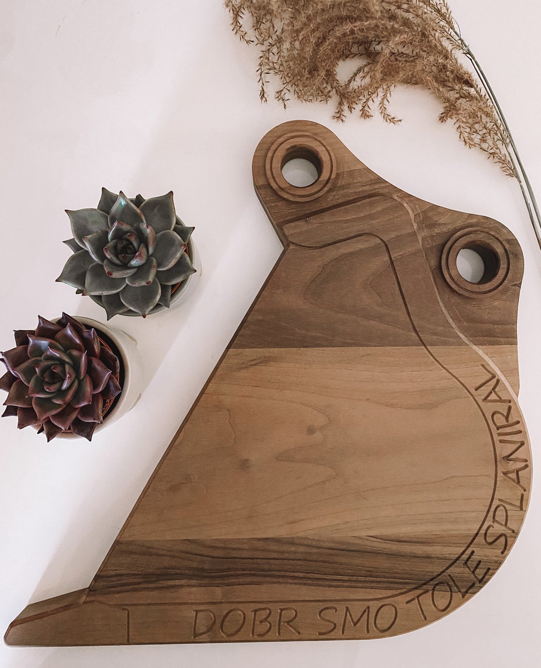 DXF File for Excavator Bucket Cutting Board Personalizable Etsy