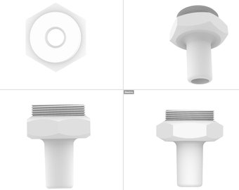 Wasserhahn-Adapter für Zuhause, 24 mm Durchmesser – 1 mm Gewindesteigung