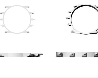 Porta Manometro 52mm Compatibile Audi A3 8P Bocchetta Aria - Gauge Pod.