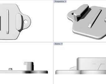 Flat surface mount mount compatible with gopro hero