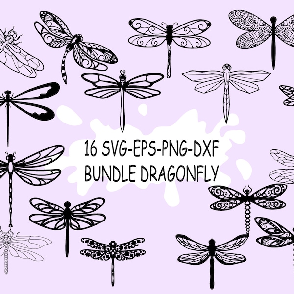 Dragonfly SVG, Dragonfly Bundle SVG Files, Dragonfly SVG Layered, Dragonfly Files for Cricut, Dragonfly Clipart, Dragonfly Svg, Silhouette