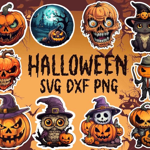 10 Halloween sticker SVG pack Digital stickers pack iPad Stickers Goodnotes Stickers OneNote Halloween Stickers PNG Stickers download SVG