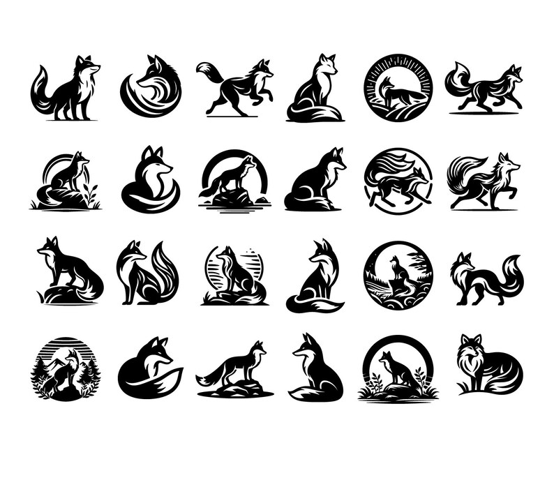 24baby Fox SVG, Fox Outline SVG, Woodland Animals Svg, Cute Fox Svg