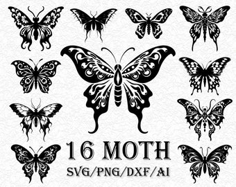 Butterfly SVG Bundle | Butterfly Cut File for Cricut | Floral Butterfly Clipart | Insect Silhouette DXF PNG | Whimsical Monarch Butterfly