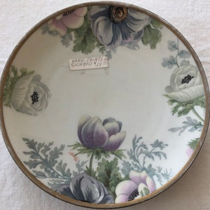 O&EG Royal Austria Signed Georges Hand Painted Poppy Floral Plate Pink Plum 9&quot;