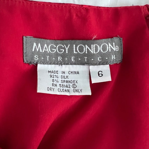 Maggy London Shift Dress Womens Size 6 VTG Silk P… - image 7