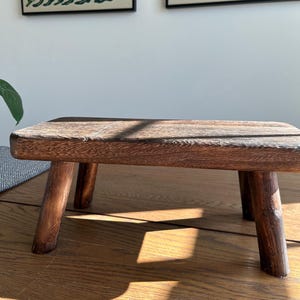 Rectangular Wood Riser: Rustic Tabletop Decor