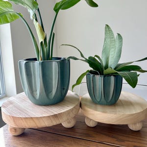 Olive green Ceramic Planter Set/Indoor/Outdoor Pottery/ home decor/catcus /