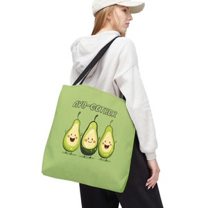avocado gifts, avocado tote, avocado tote bag, avocado print bag, summer tote, everyday tote bag, cute tote bag, large tote bag