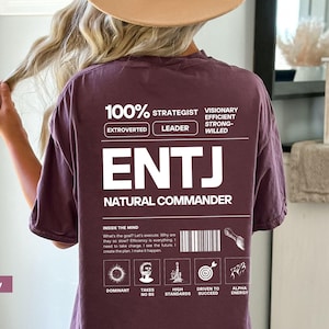 entj shirt, mbti, personality type, Myers Briggs, personality gift, extrovert t-shirt, nerdy gift, conversation starter, gift for friend