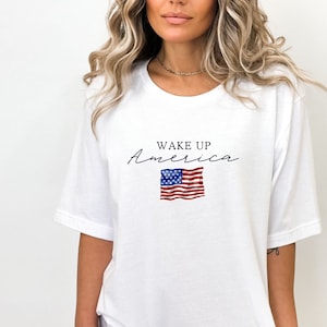 Wake up America, dear America, Pro America shirt, all American dad shirt, American dream shirt, antique American flag, club America shirt