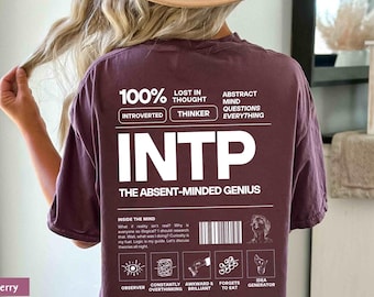 intp shirt, intp mens shirt, INTP shirt, mbti, personality type, Myers Briggs, personality gift, Introvert t-shirt, nerdy gift, Unisex