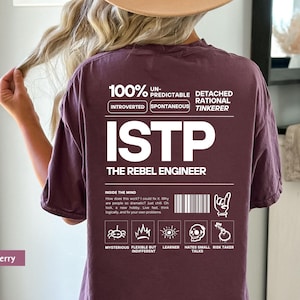 ISTP shirt, istp mens shirt, istp shirt, mbti, personality type, Myers Briggs, personality gift, Introvert t-shirt, nerdy gift, Unisex