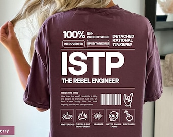 ISTP shirt, istp mens shirt, istp shirt, mbti, personality type, Myers Briggs, personality gift, Introvert t-shirt, nerdy gift, Unisex