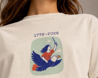 Patriotic Feminist Shirt, Resist Fascism Tee, Women’s Rights July 4th Shirt, USA 250 Independence Day Graphic Tee