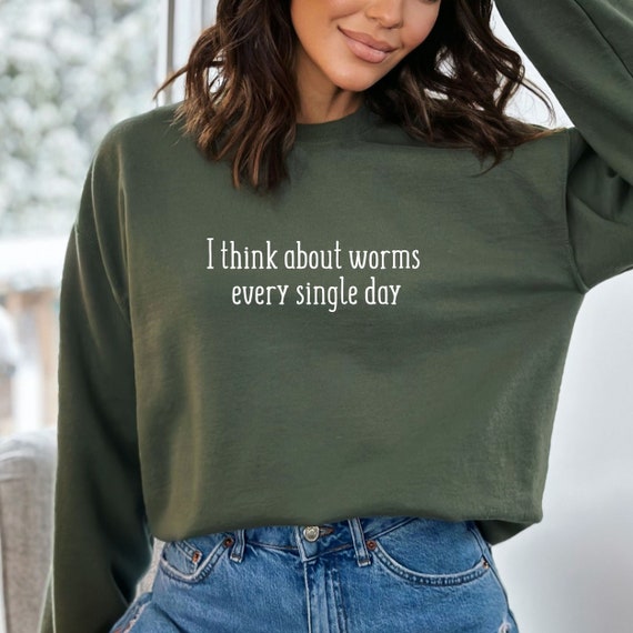 I think about worms every single day shirt, worms t-shirt, i love worms tee, Gardener shirt, Farmer Gift, Funny Composting Shirt, Unisex