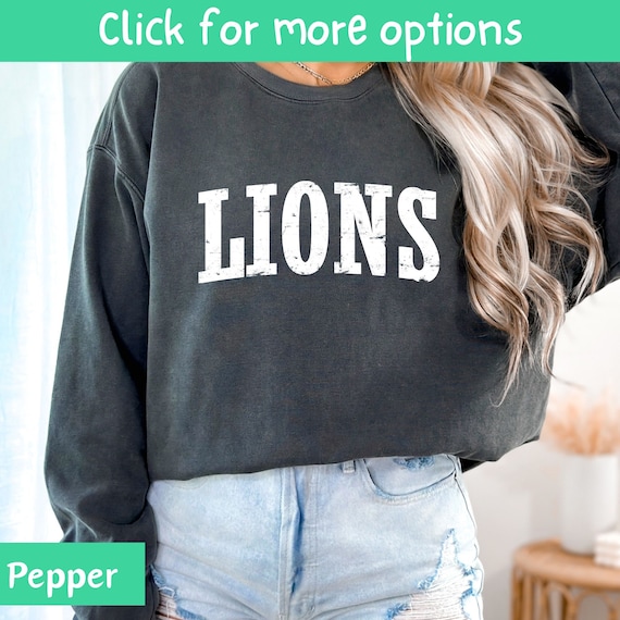 Lions Shirt, Custom game day shirt, This design is available in different colors for Kids and Adults tees, long-sleeve Tee & sweatshirts.