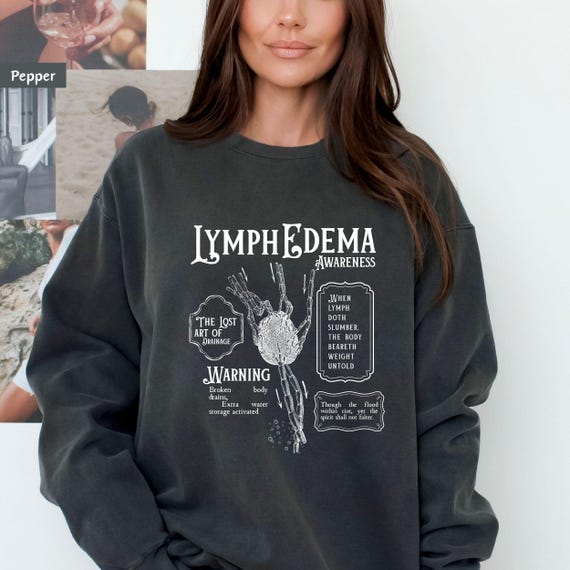 Lymphedema Shirt • Light Blue Ribbon Tee • Lymphedema Warrior Gift • Chronic Illness Support Top • Massage Therapist Shirt. Awareness Sweats
