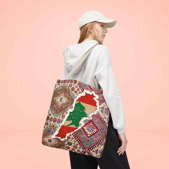 Lebanese tote, Lebanese gifts, lebanese tote bag, shoulder bag, lebanon flag tote, arabic tote bag, lebanese heritage, middle eastern gifts