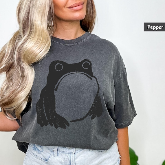 Matsumoto Shoji Frog Shirt, Unimpressed Frog Graphic Tee, Vintage Japanese Art Tee, Retro Grumpy Frog Shirt, Wizard Frog T-Shirt, Unisex