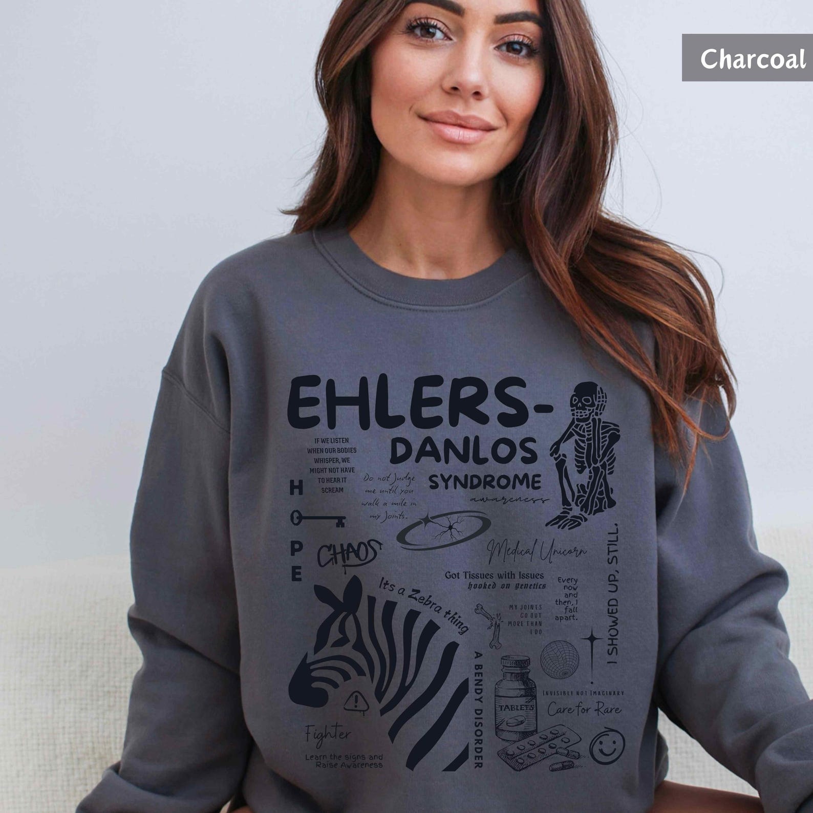 Ehlers Danlos Zebra Shirt Eds Shirt Ehlers Danlos Sweatshirt Eds 