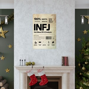 INFJ Personality Matte Vertical Poster, Minimalist Wall Art, Psychological Type Decor, Gift for Introverts & Thinkers image 7