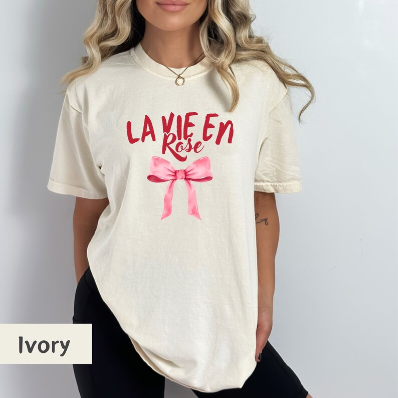 La Vie En Rose, Life is Pink Shirt, French Wording Shirt, French