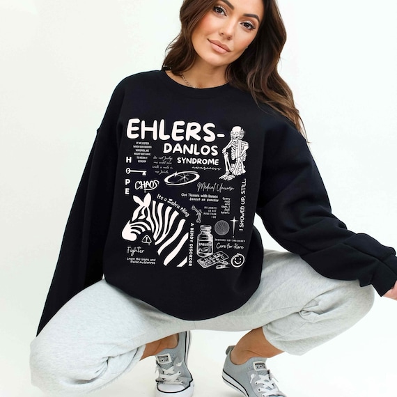 ehlers danlos zebra shirt, eds shirt, ehlers danlos sweatshirt, eds awareness, eds warrior, spoonie gift, rare disease shirt,zebra awareness