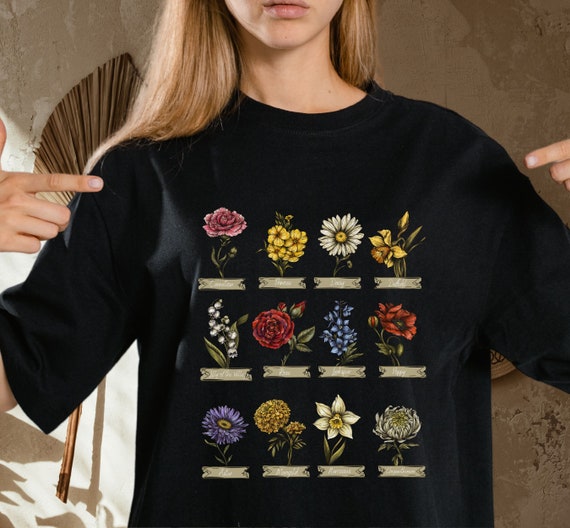 Wildflower Collection Shirt: Florist Gift, Nature Lover Unisex Tee