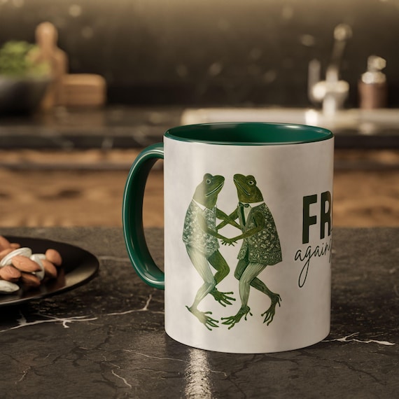 Frogs against Fascism Mug - Social Activism Gift