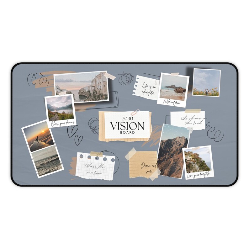 Custom Vision Board Desk Mat | Aesthetic Desk Pad | Personalized Office ...