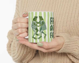 Frogs against Fascism, gift for him, coworker gift, gag gift, anti fascism, equal rights, frog coffee cup, social justice mug