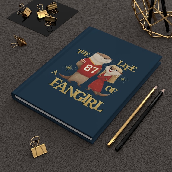 The Life of a Fangirl Journal | Cute Otter Hardcover Notebook | Animal-Themed Lined Journal | Funny Gift for Friends & Fans
