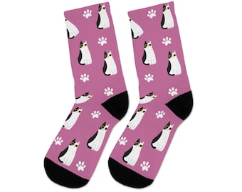 Funny Cat Lover Socks – Perfect Gift for Cat Moms, Cat Dads, Pet Lovers Gift, Pet Lover Socks, Cat Paw Socks, Silly Crew Socks