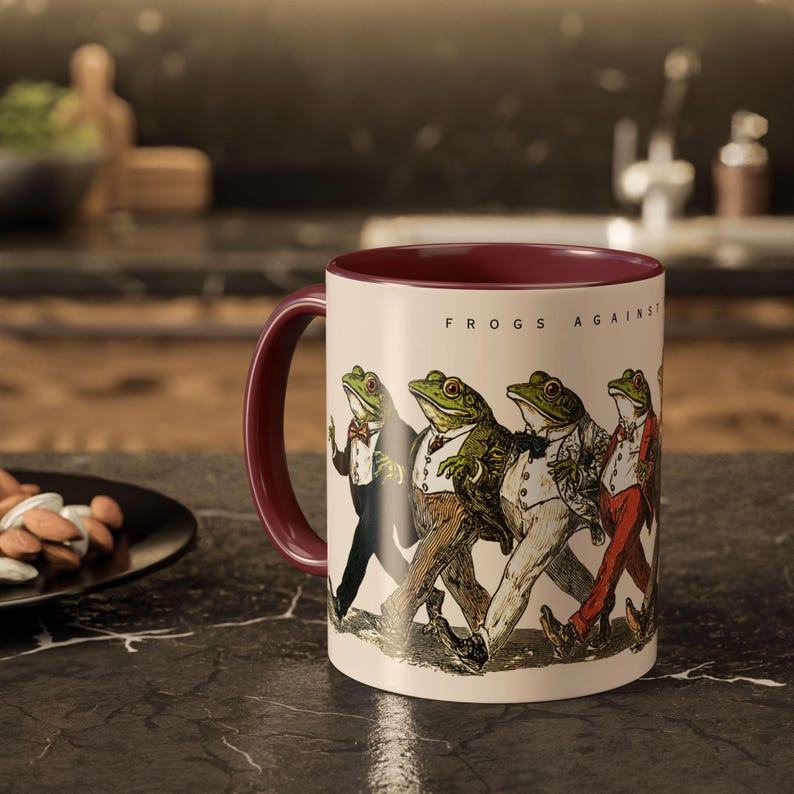 Frogs Against Fascism, Gift for Him, Frog and Toad, Coworker Gift, Gag ...