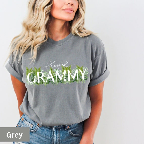Blessed Grammy Shirt: Cottagecore Botanical Comfort Colors Grandma Gift