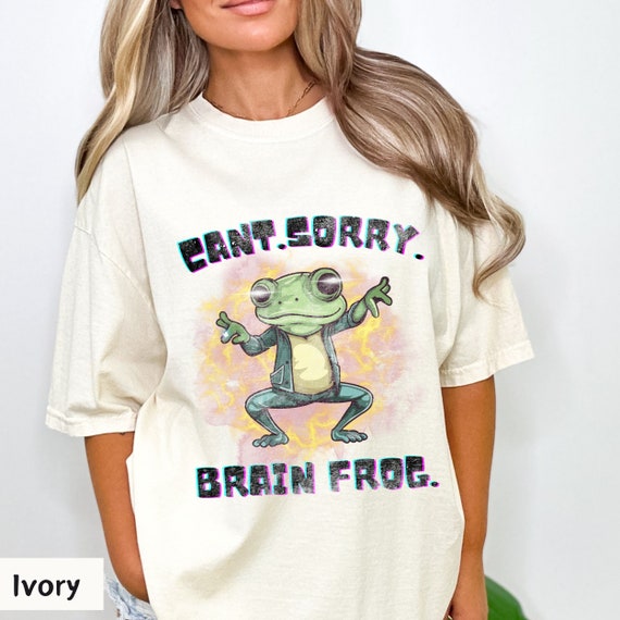 Brain Fog Shirt, Cancelling plan shirt, Introvert shirt, Spoonie Shirt, Funny Brain Frog Shirt, Brain fog awareness Comfort Colors® Unisex