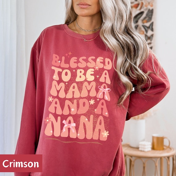 Blessed Nana Shirt: Comfort Colors Coquette Grandma Tee