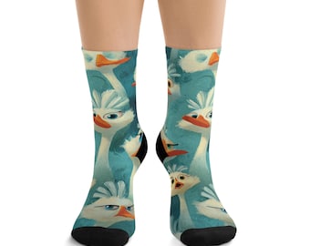 Funny Socks for Men Women – Duck Face Animal Socks – Cool Novelty Socks, Gift Socks, Statement Crew Socks with Attitude