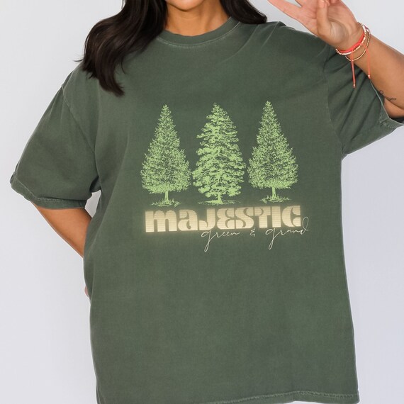 Majestic pines shirt, Pine trees shirt, Granola aesthetics clothing, Arborist Shirt, Hiking adventure Shirt, Nature Hiking shirt, Vintage T