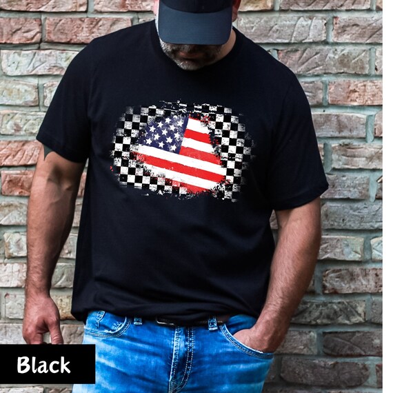 Checkered American flag, checkered flag, 4th of July shirt, USA Race Flag, Wake up America, Pro America shirt, club America shirt, Unisex