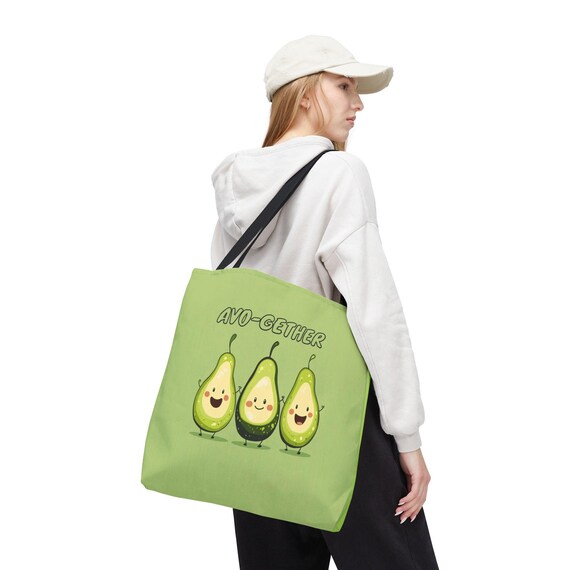 avocado gifts, avocado tote, avocado tote bag, avocado print bag, summer tote, everyday tote bag, cute tote bag, large tote bag