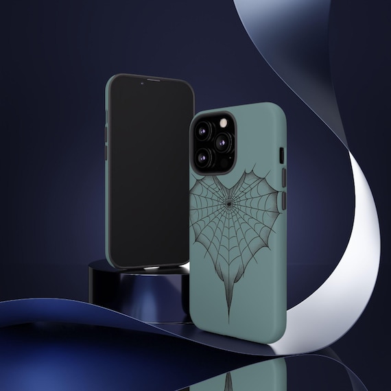 Spider web tough phone case, Gothic phone case, Edgy phone case,, Spooky, Unique, Dark aesthetic case, Halloween phone case